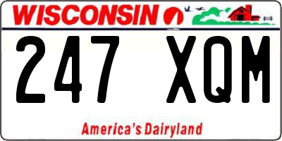 WI license plate 247XQM
