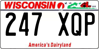 WI license plate 247XQP