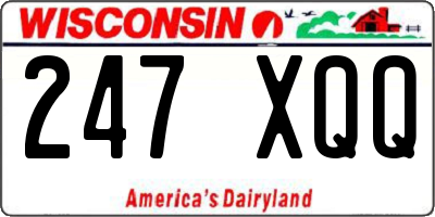 WI license plate 247XQQ