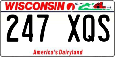 WI license plate 247XQS