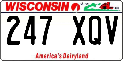 WI license plate 247XQV
