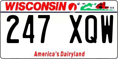 WI license plate 247XQW