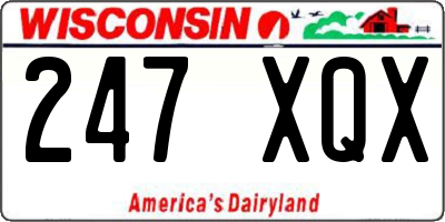 WI license plate 247XQX