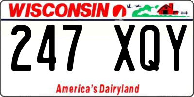WI license plate 247XQY