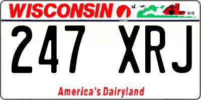 WI license plate 247XRJ