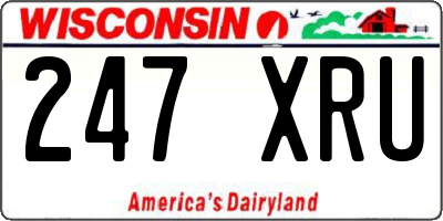 WI license plate 247XRU