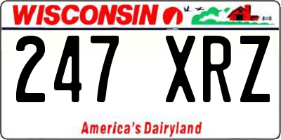 WI license plate 247XRZ