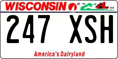 WI license plate 247XSH