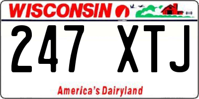 WI license plate 247XTJ
