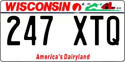WI license plate 247XTQ