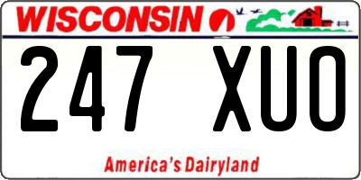 WI license plate 247XUO