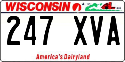 WI license plate 247XVA