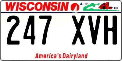 WI license plate 247XVH