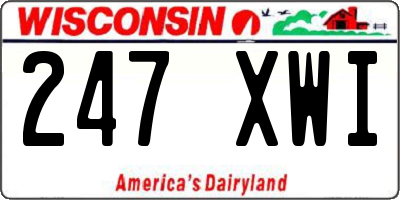 WI license plate 247XWI