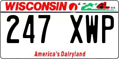 WI license plate 247XWP