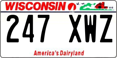 WI license plate 247XWZ