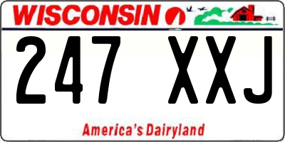 WI license plate 247XXJ