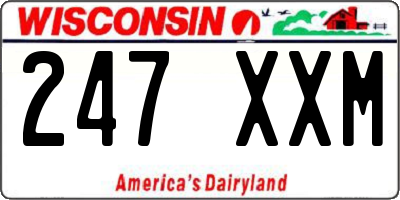 WI license plate 247XXM