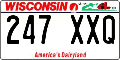 WI license plate 247XXQ