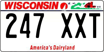 WI license plate 247XXT