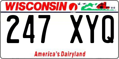 WI license plate 247XYQ