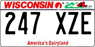 WI license plate 247XZE