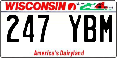 WI license plate 247YBM