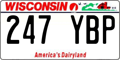 WI license plate 247YBP