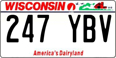 WI license plate 247YBV