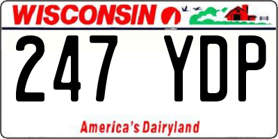 WI license plate 247YDP