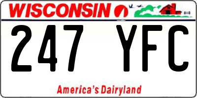WI license plate 247YFC