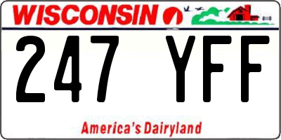 WI license plate 247YFF