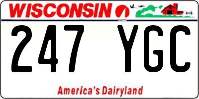 WI license plate 247YGC