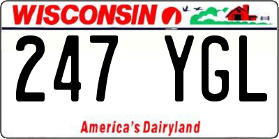 WI license plate 247YGL