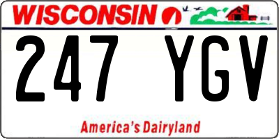 WI license plate 247YGV