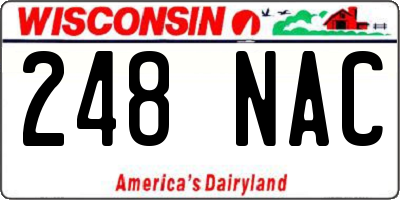 WI license plate 248NAC