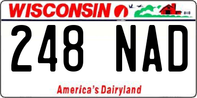 WI license plate 248NAD