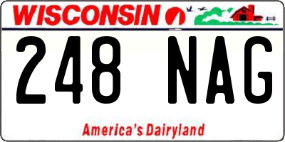 WI license plate 248NAG