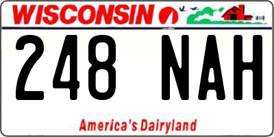 WI license plate 248NAH