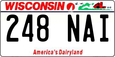 WI license plate 248NAI