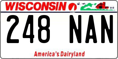 WI license plate 248NAN