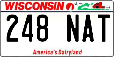 WI license plate 248NAT