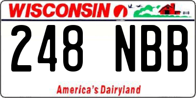 WI license plate 248NBB