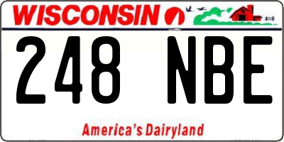 WI license plate 248NBE