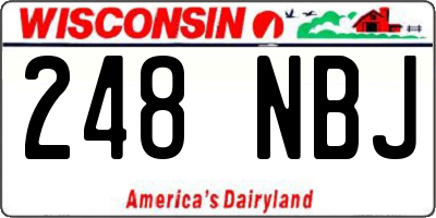 WI license plate 248NBJ