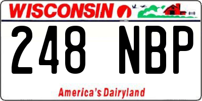 WI license plate 248NBP