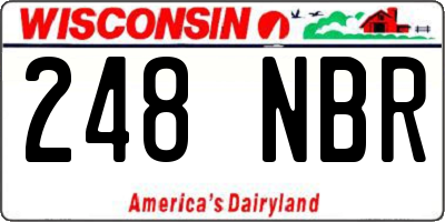 WI license plate 248NBR