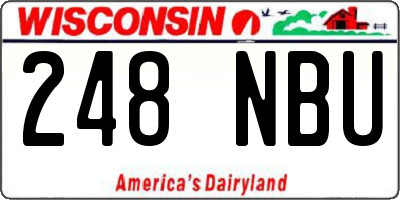 WI license plate 248NBU