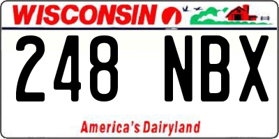 WI license plate 248NBX