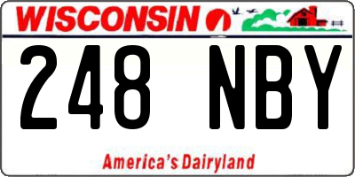 WI license plate 248NBY
